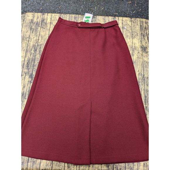 NWT NEW! Vintage Bronson of California Full Length Maroon Polyester Skirt 13-14 - Picture 2 of 4